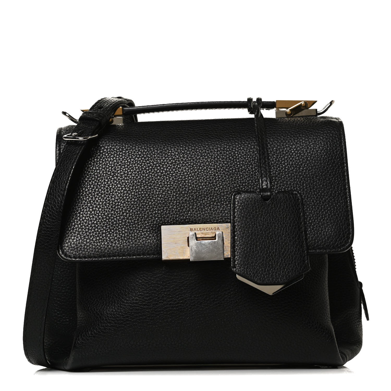 Balenciaga Grained Calfskin Le Dix Mini Soft Cartable Crossbody Black 1 of 14