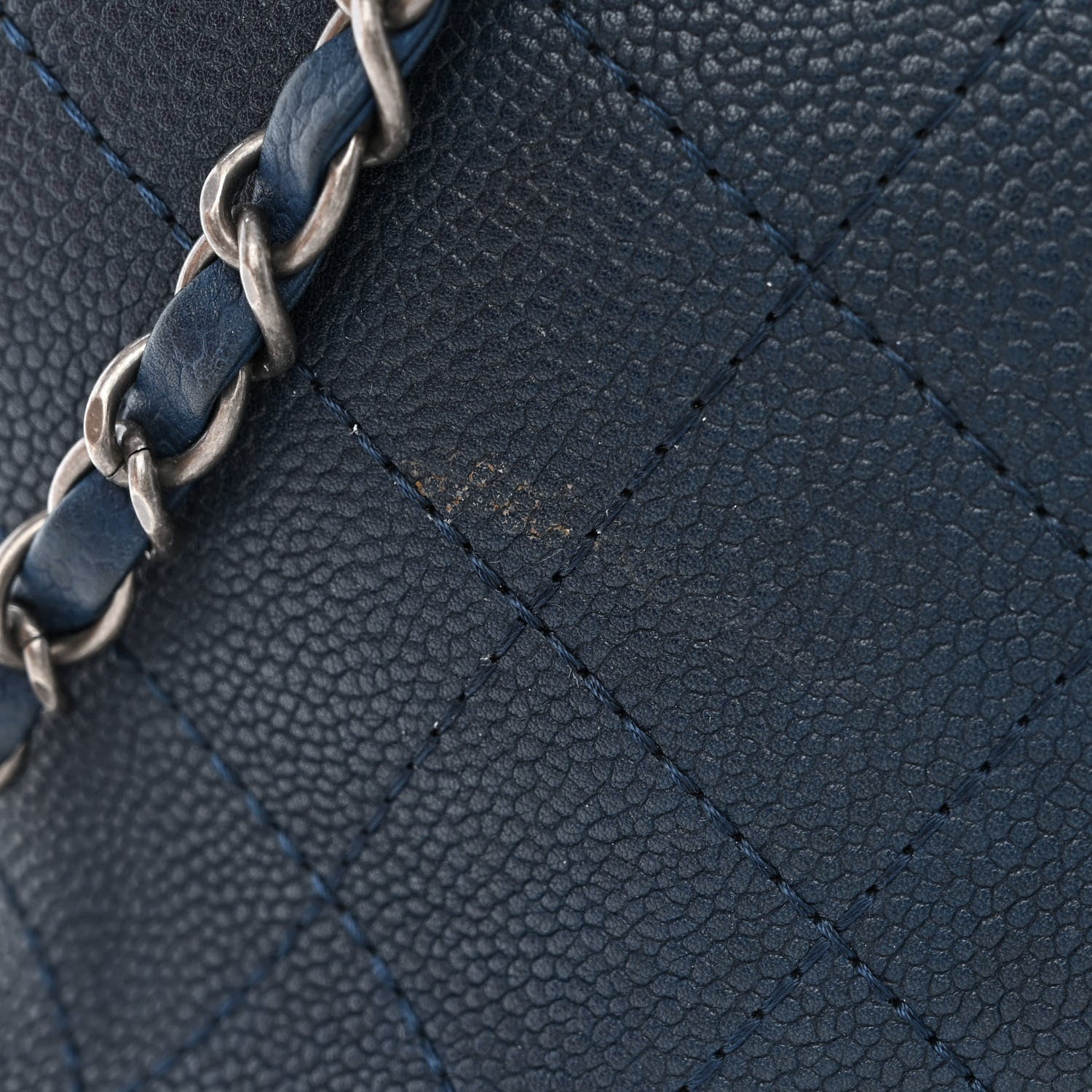 Chanel Grained Vegetal Calfskin Urban Shopping Tote Blue 12 of 19