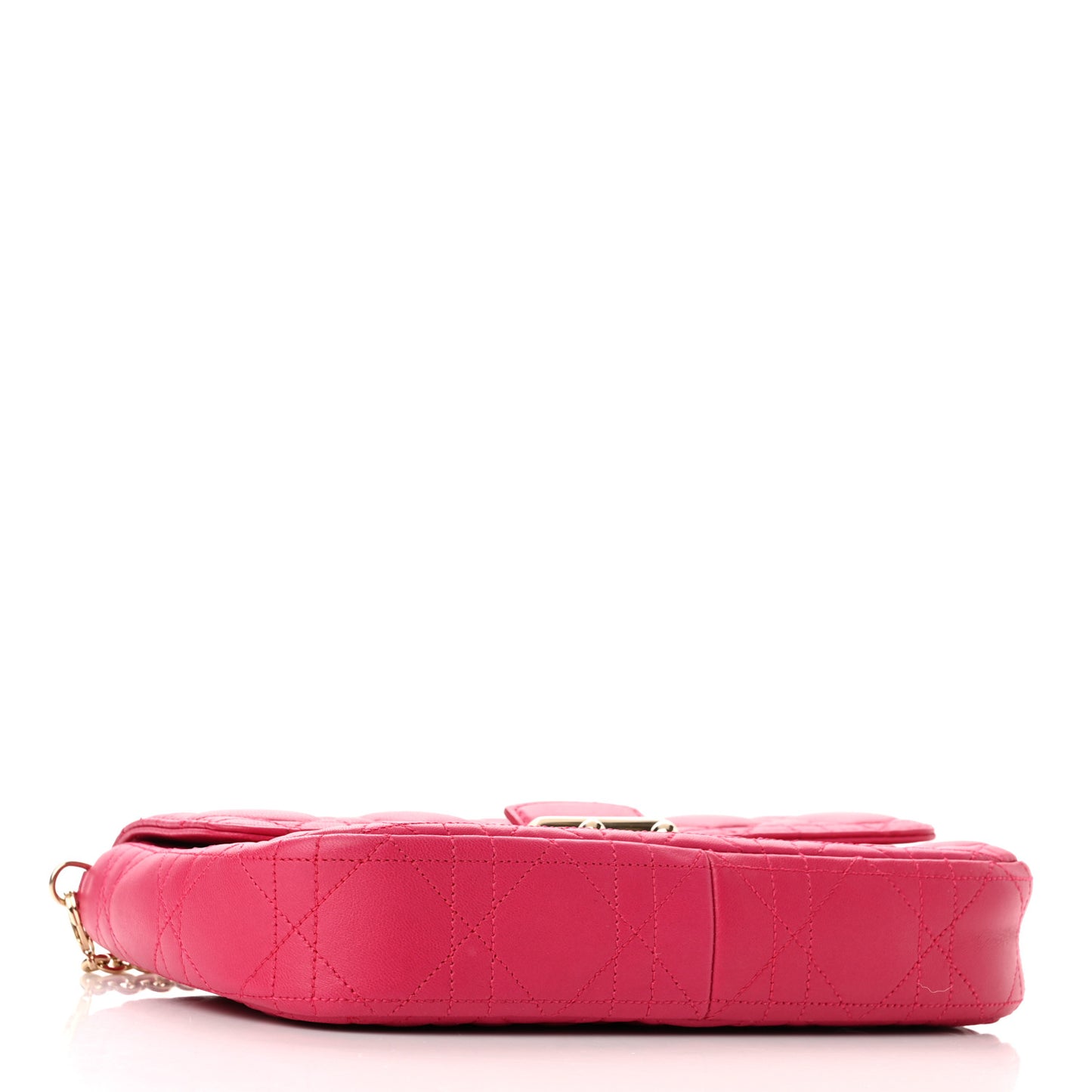 Lambskin Cannage Miss Dior Promenade Pouch Fuchsia
