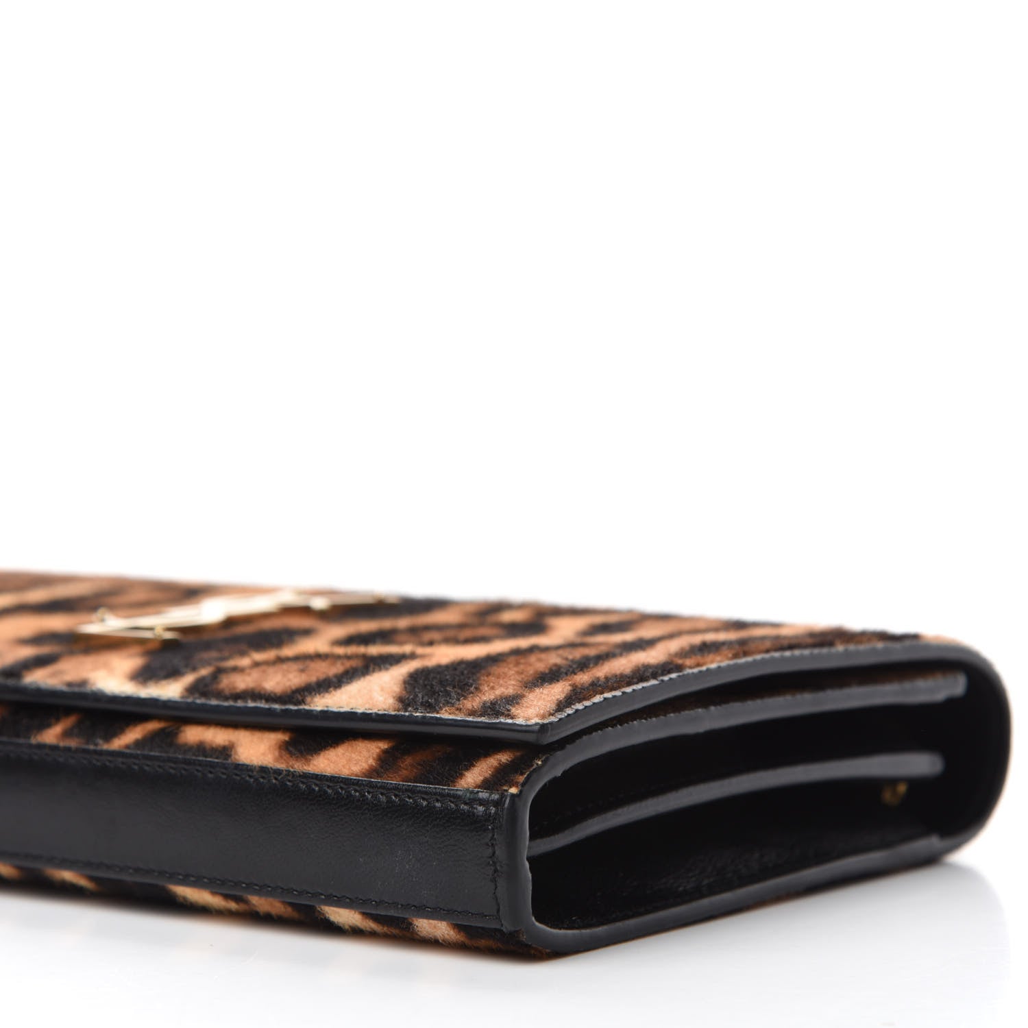 Saint Laurent Calf Hair Monogram Chain Wallet Leopard 7 of 12