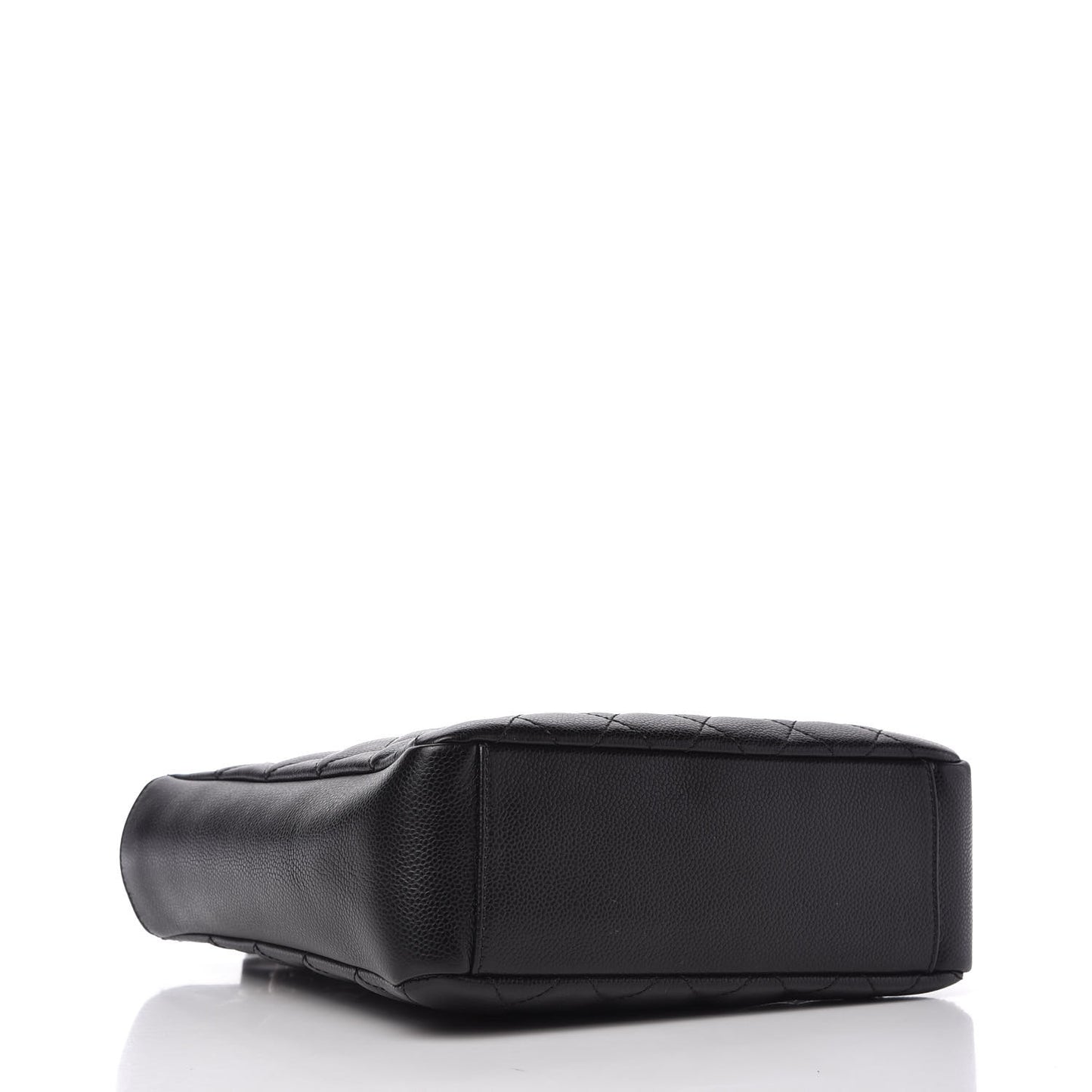 Caviar Quilted Petit Shopping Tote PST Black