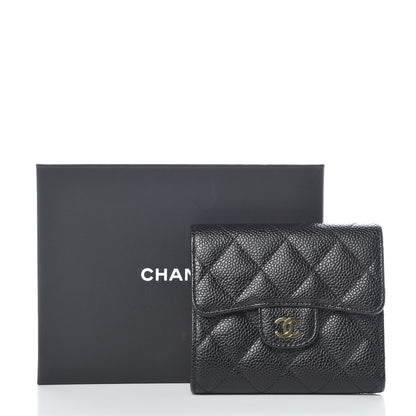 Chanel Caviar Quilted Compact Flap Wallet Black 9 of 9
