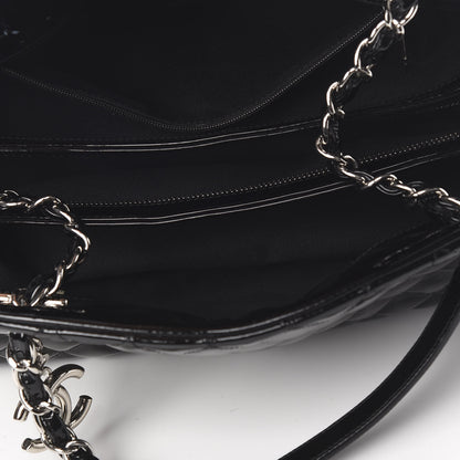 Chanel Patent Quilted Medium Just Mademoiselle Bowling Bag Black 5 of 10