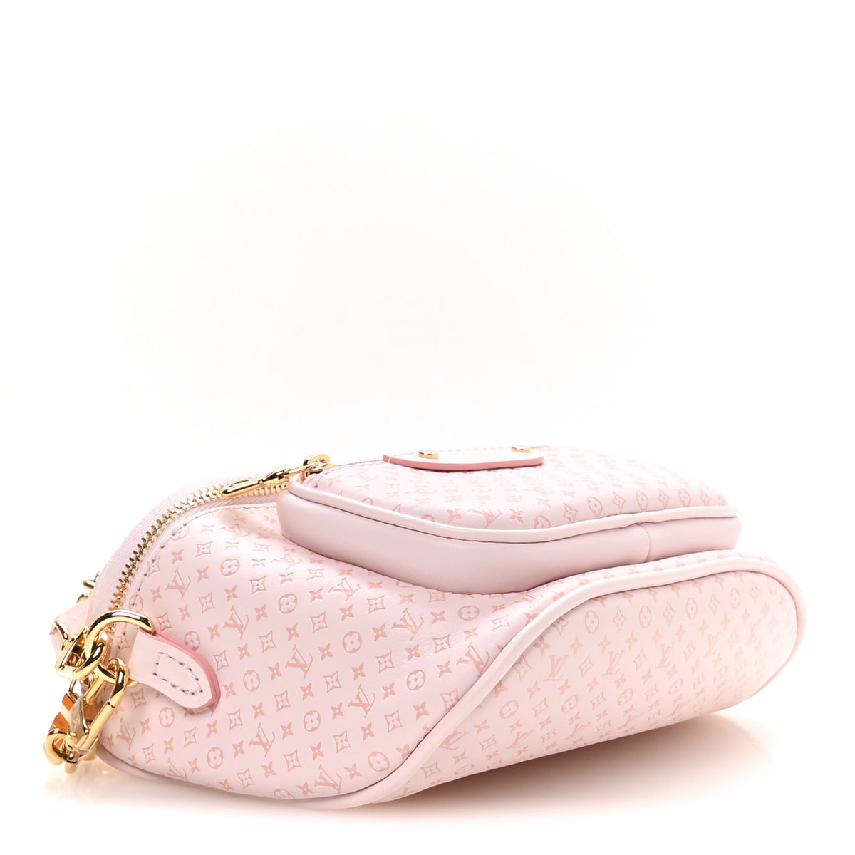 Louis Vuitton Calfskin Minigram Mini Bumbag  Light Bliss 4 of 10