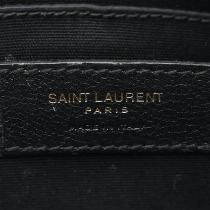 Saint Laurent Calfskin Matelasse Monogram Lou Camera Bag Black 6 of 14