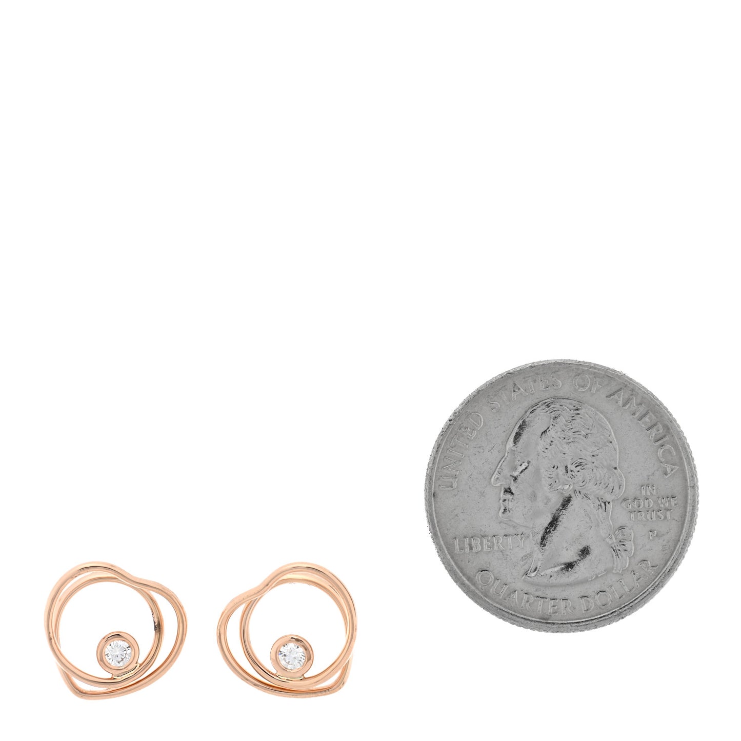 18K Rose Gold Diamond TPM Vertige Coeur Earrings