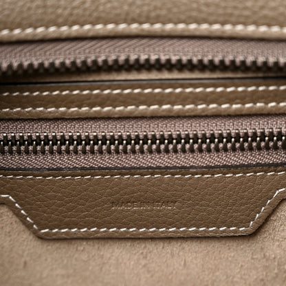 Celine Drummed Calfskin Micro Luggage Souris 6 of 9