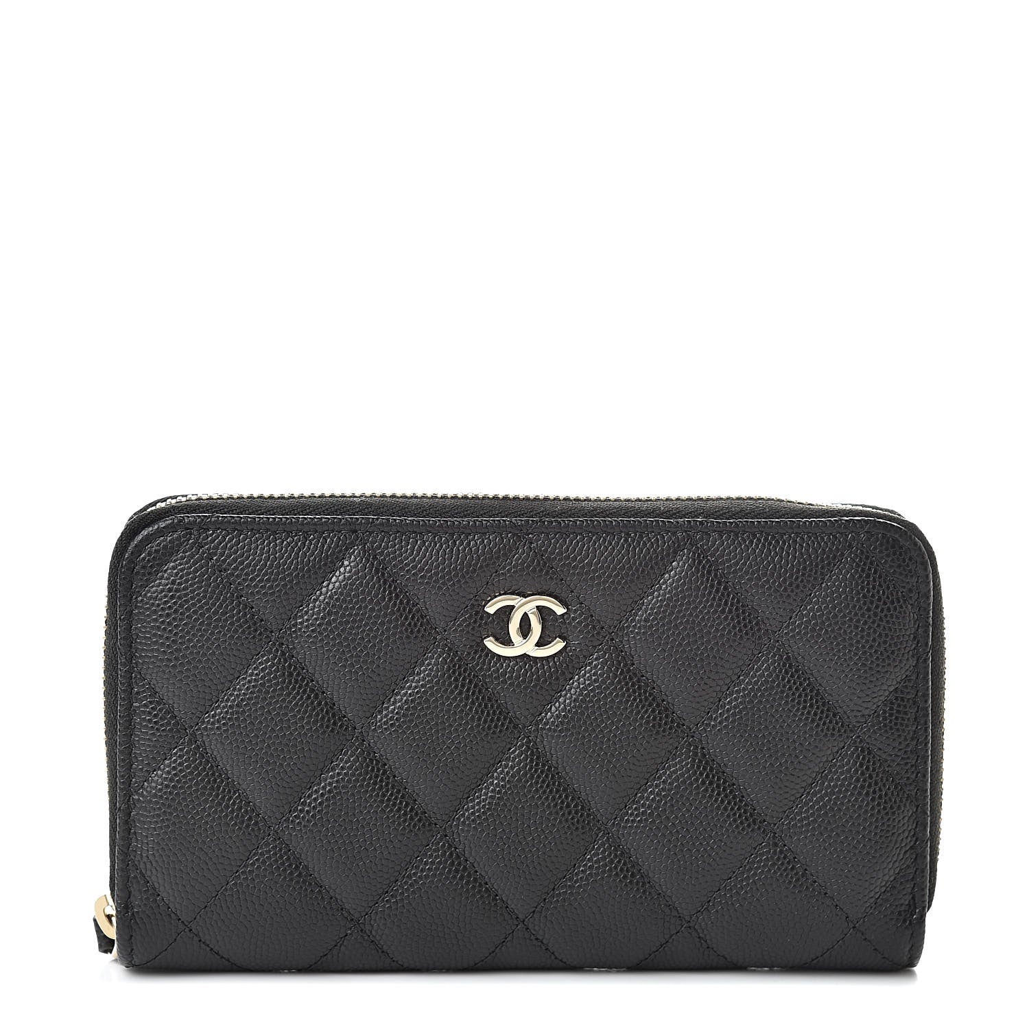Chanel Caviar Quilted Small Zip Around Wallet Black 1 of 9
