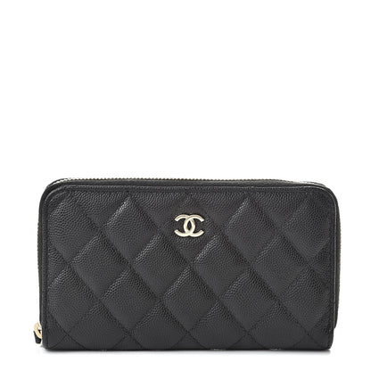 Chanel Caviar Quilted Small Zip Around Wallet Black 1 of 9