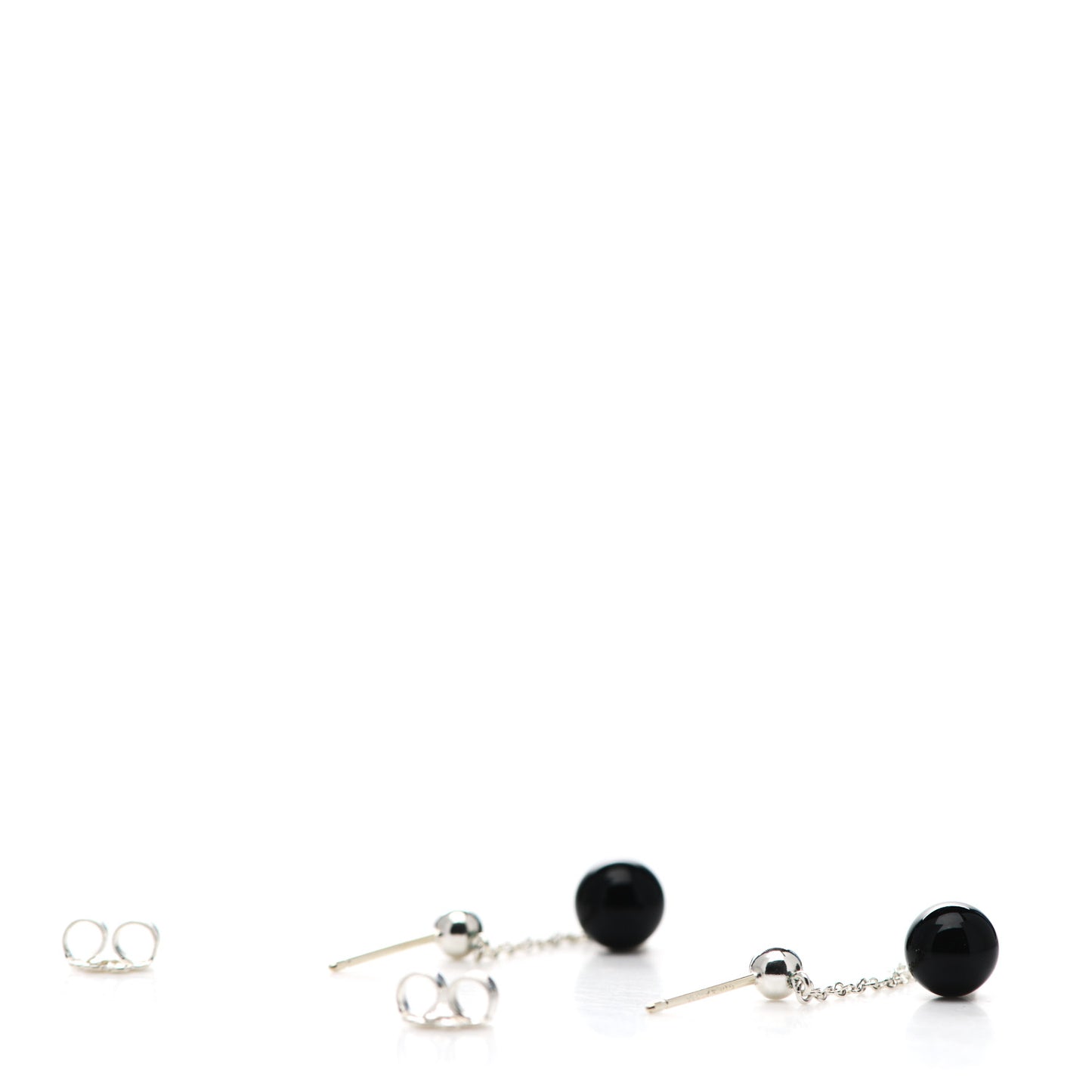 Sterling Silver Black Onyx Ziegfeld Drop Earrings