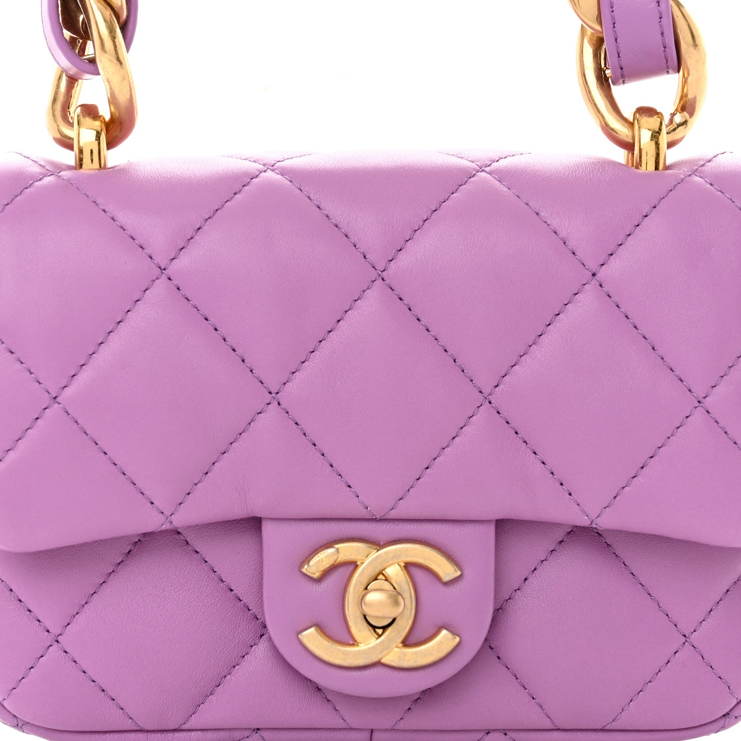 Chanel Lambskin Quilted Mini Funky Town Flap Purple 8 of 11