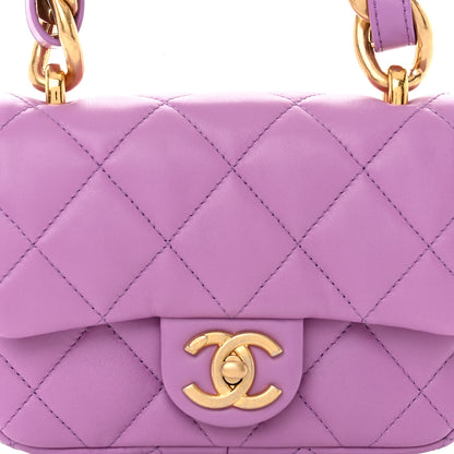 Chanel Lambskin Quilted Mini Funky Town Flap Purple 8 of 11