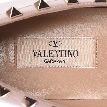 Valentino Garavani Patent Rockstud Ballerina Flats 37.5 Poudre 7 of 8