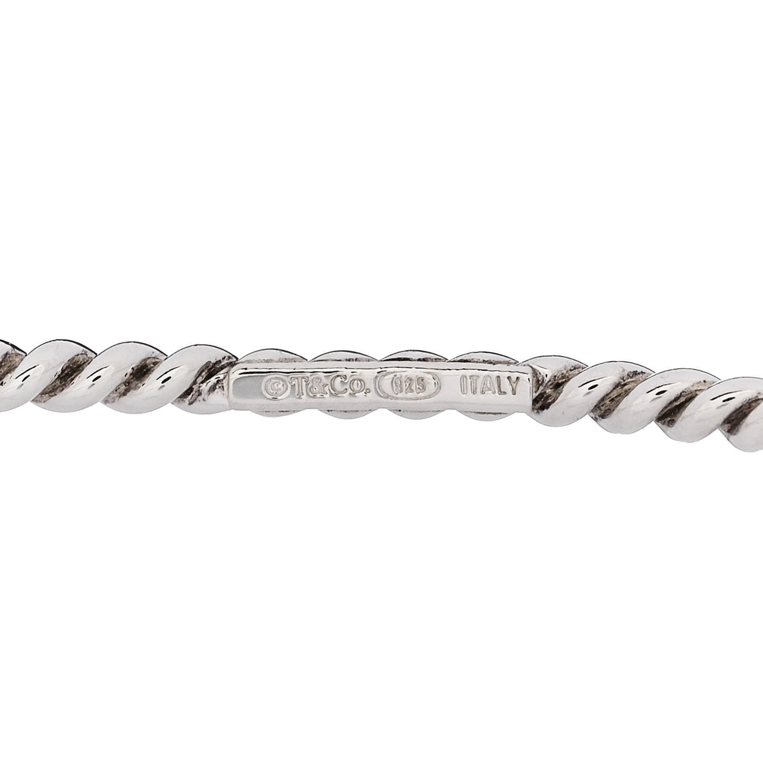 Tiffany Sterling Silver Twist Rope Bangle Bracelet 3 of 3