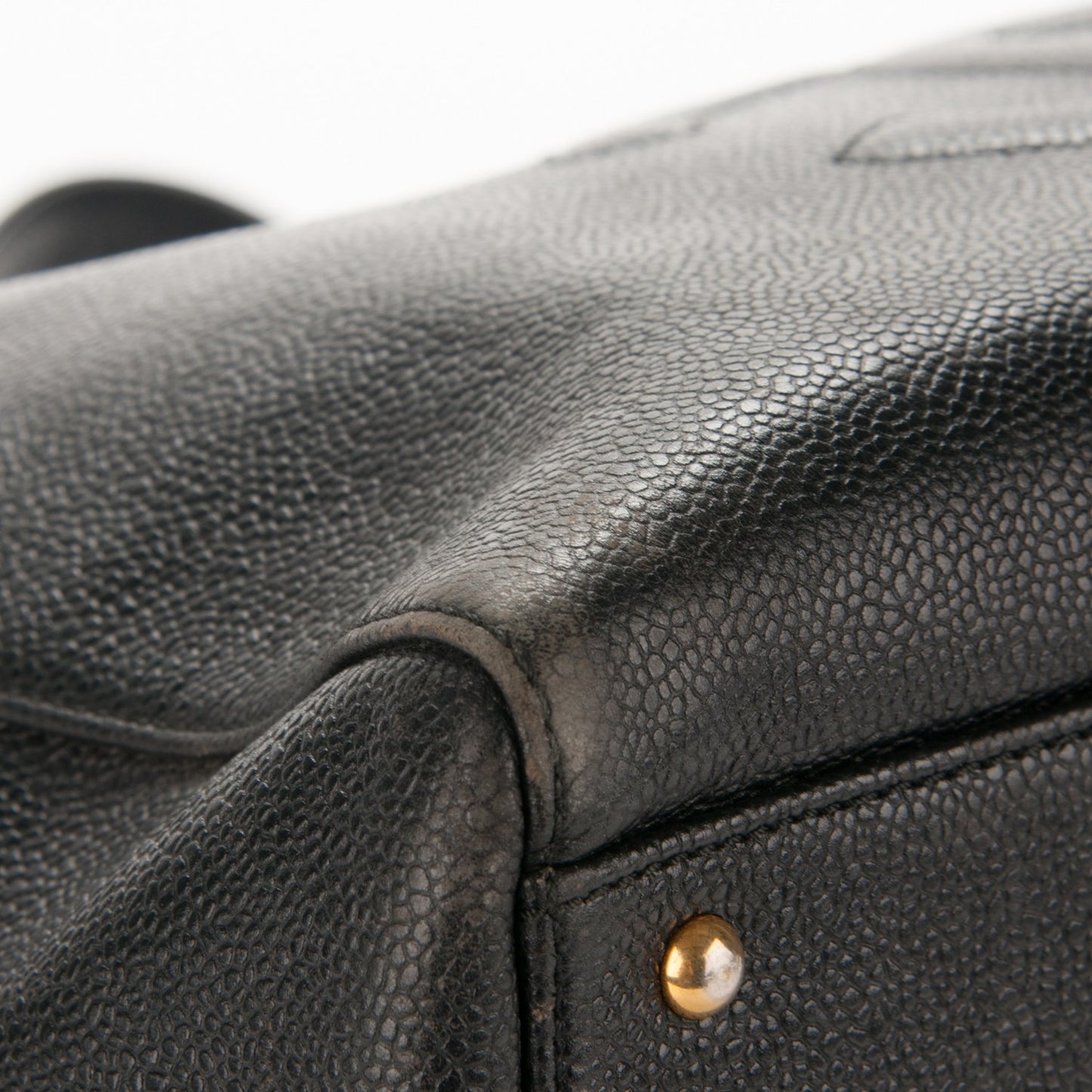Caviar Large CC Shoulder Bag Black