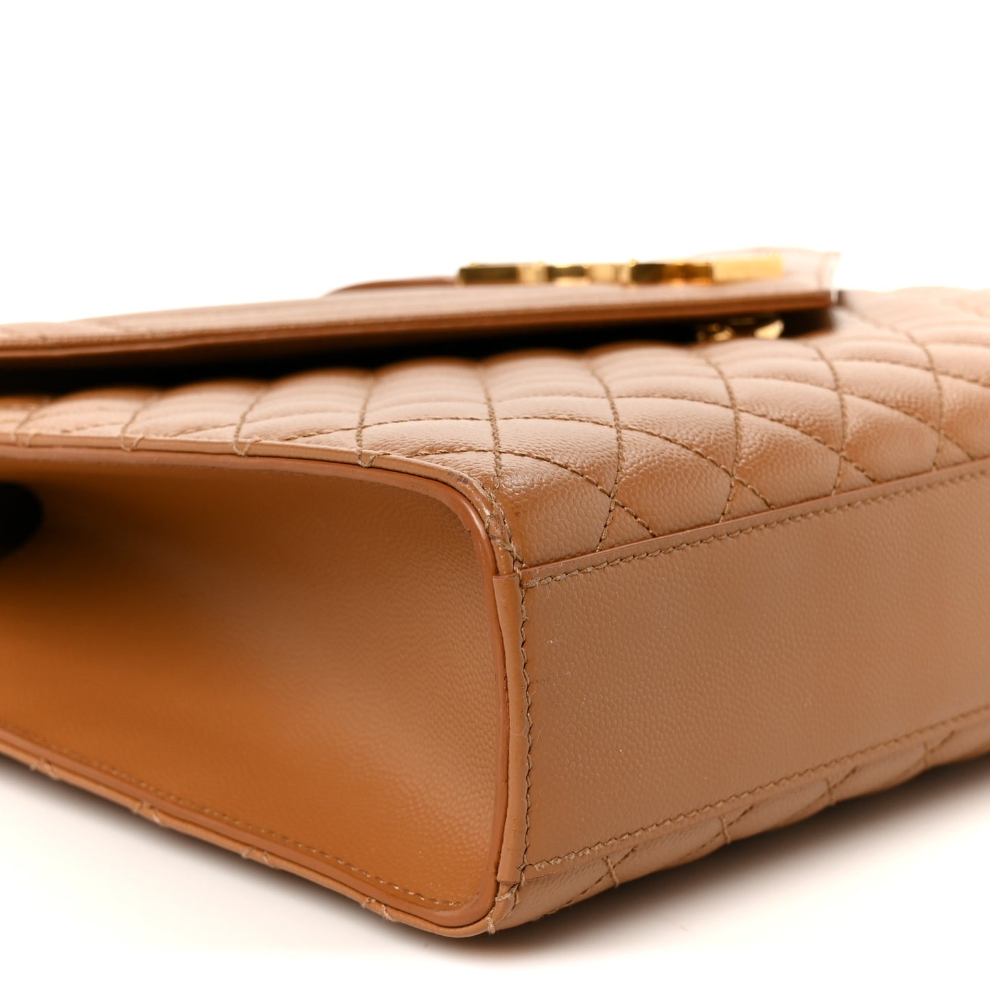 Grain De Poudre Textured Mixed Matelasse Triquilt Large Monogram Satchel Naturel