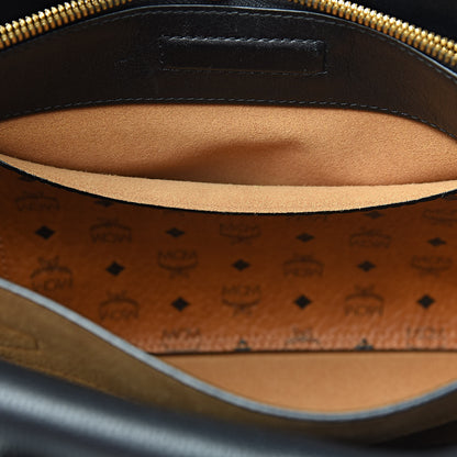 MCM Grained Calfskin Medium Milla Tote Black 7 of 11