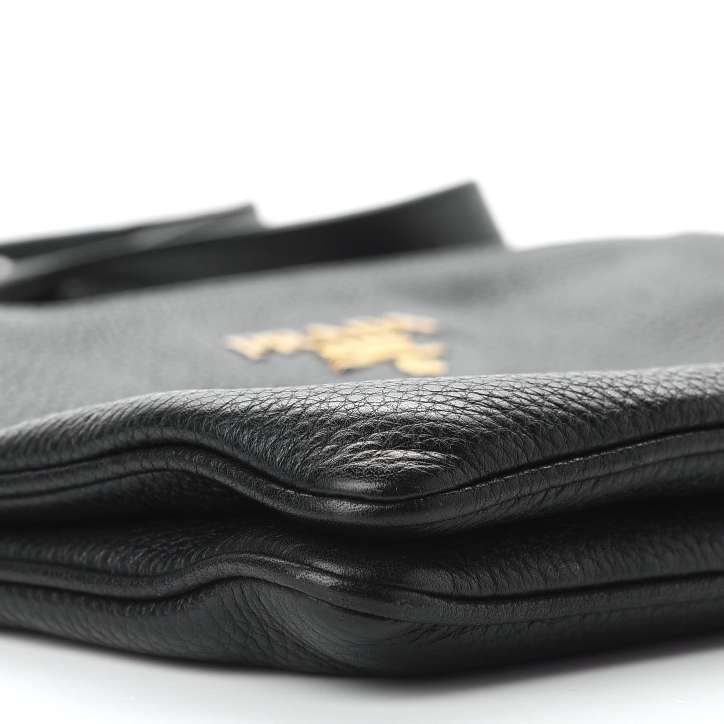 Vitello Phenix Double Zip Crossbody Bag Black