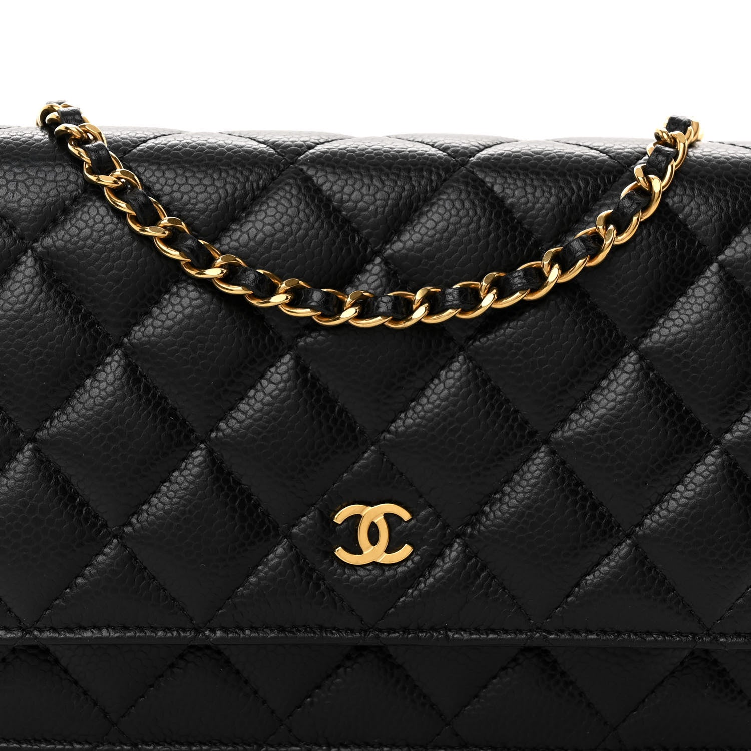 Chanel Caviar Quilted Wallet on Chain WOC Black 9 of 12