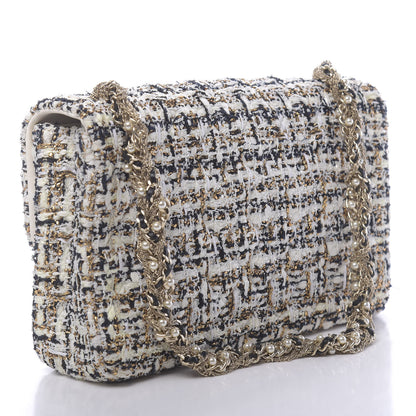 Chanel Tweed Westminster Pearl Medium Single Flap Ivory Multicolor 3 of 10