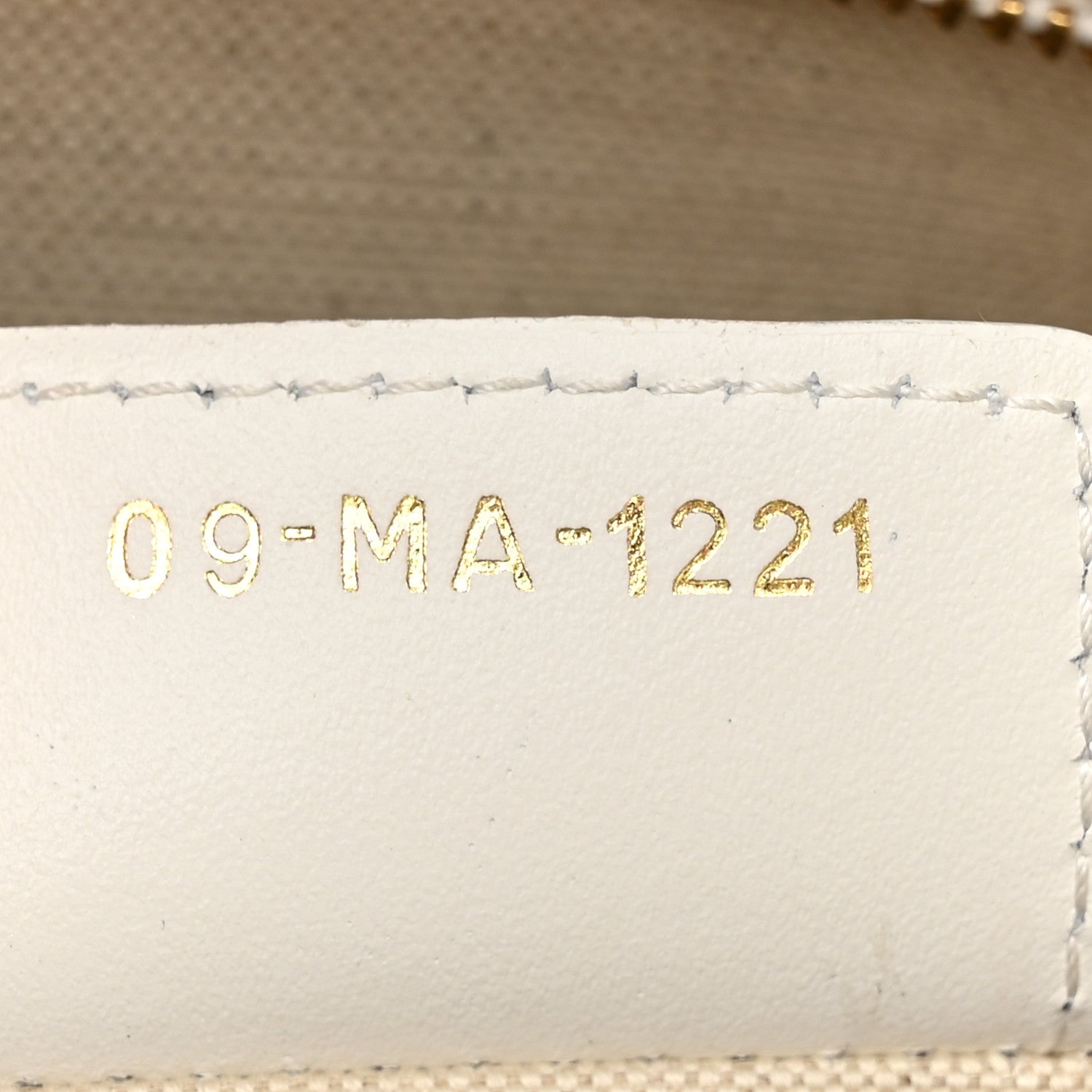 Christian Dior Perforated Calfskin Medium Dior Vibe Classic Bowling Bag White Gold 7 of 15