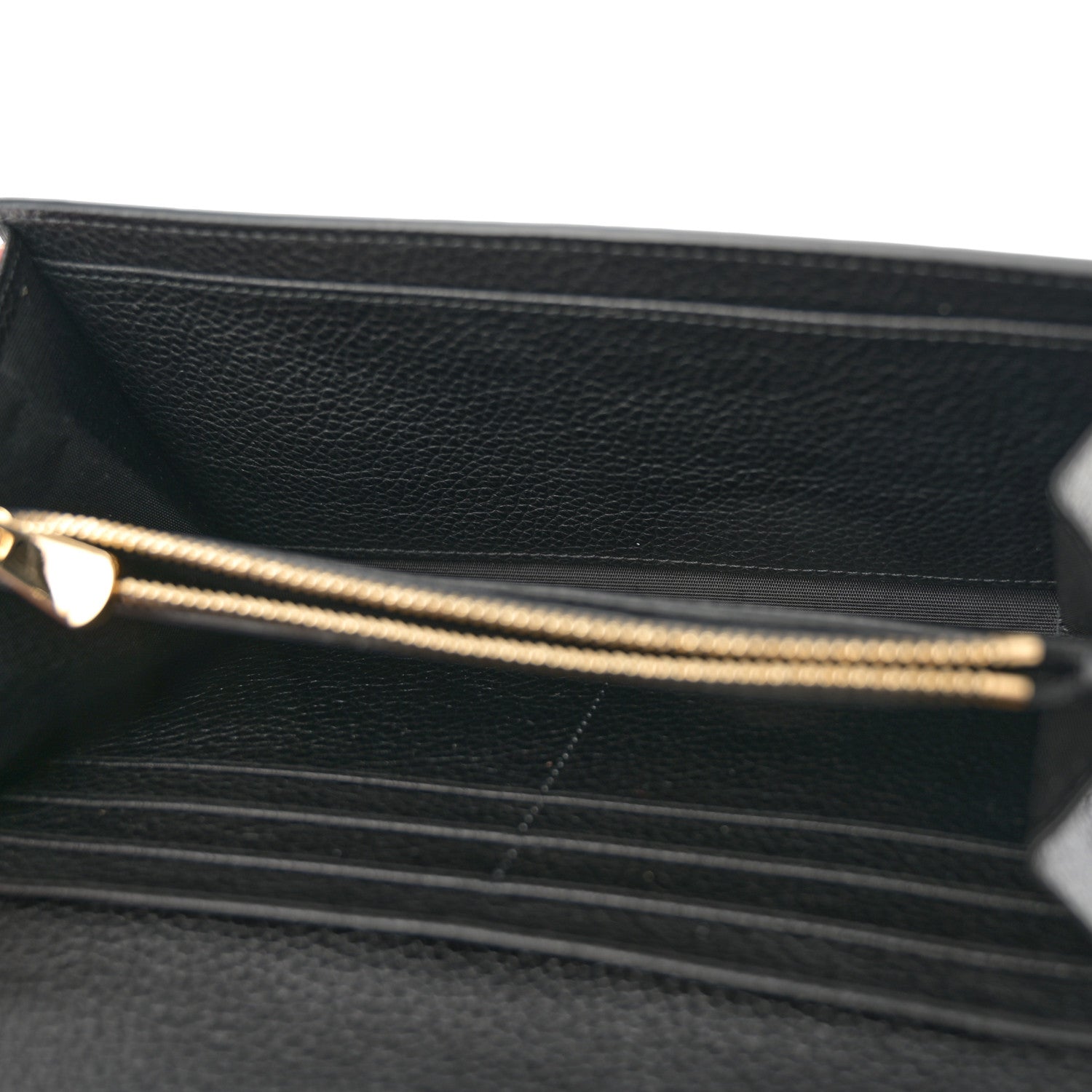 Salvatore Ferragamo Hammered Calfskin Gancini Wallet On Chain Black 5 of 11
