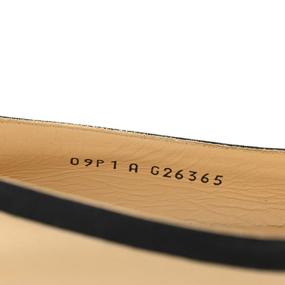 Chanel Lambskin Grossgrain Cap Toe Bow CC Ballerina Flats 40 Beige Black 9 of 9
