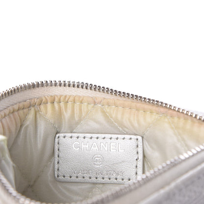 Chanel Metallic Lambskin Star Embossed Coin Purse Case Silver 10 of 12