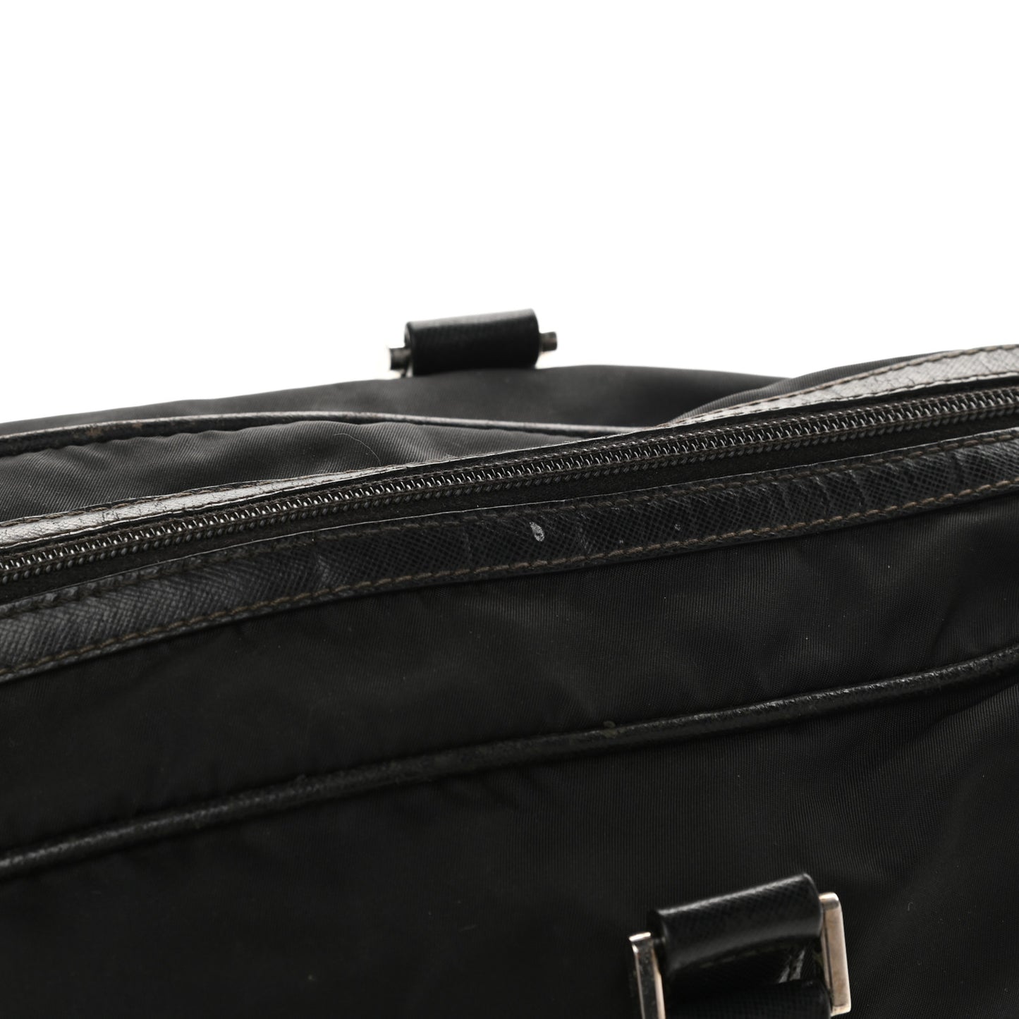 Tessuto Nylon Saffiano Briefcase Nero Black
