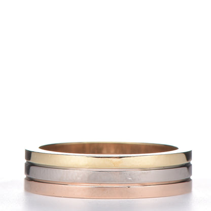 Cartier 18K Pink White Yellow Gold 4.8mm Vendome Louis Cartier Wedding Band Ring 50 5.25 3 of 6
