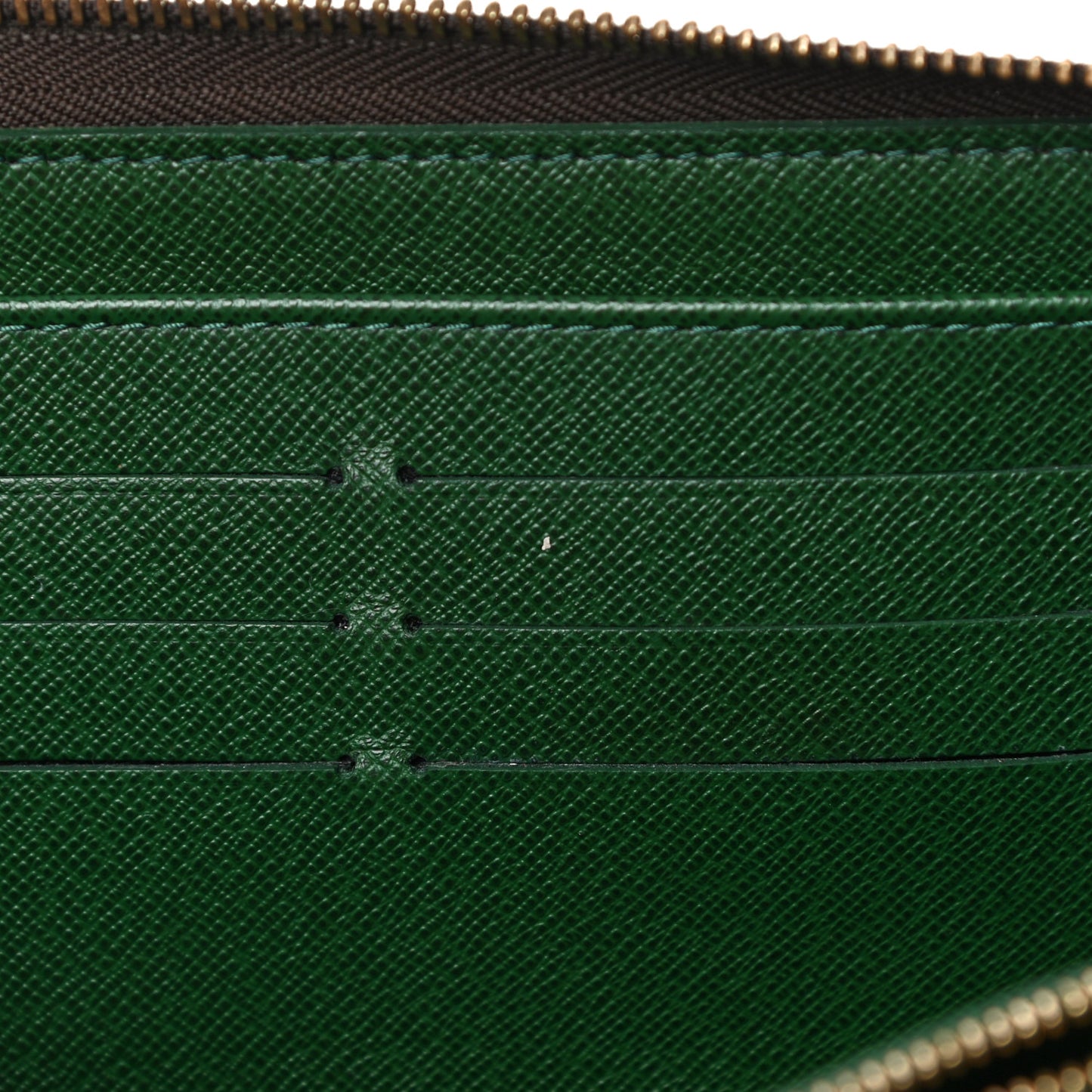 Monogram Groom Zippy Organizer Wallet Green