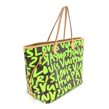 Louis Vuitton Monogram Graffiti Neverfull GM Green 3 of 13