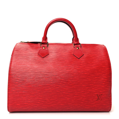 Louis Vuitton Epi Speedy 30 Castillan Red 1 of 11