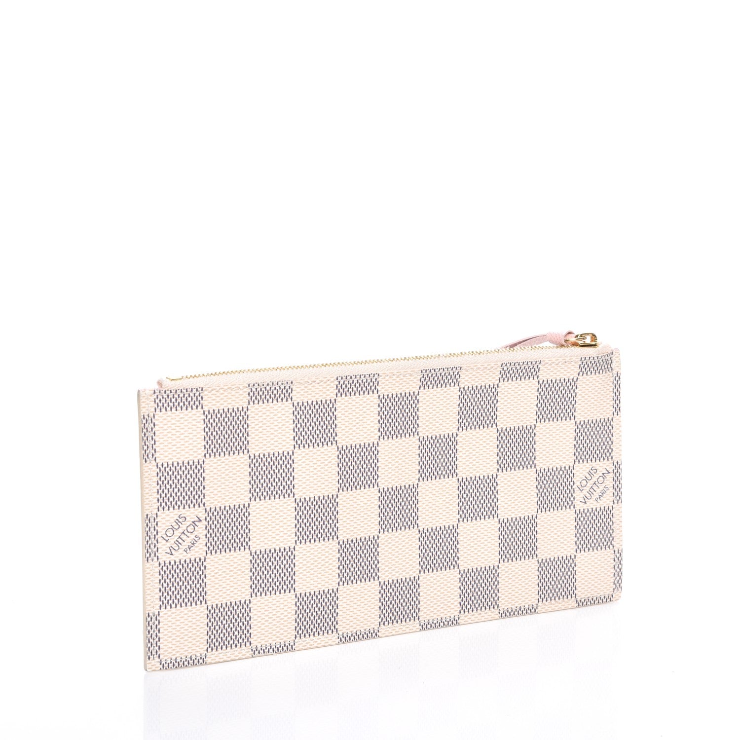 Louis Vuitton Damier Azur Felicie Chain Wallet Zippered Insert Rose Ballerine 3 of 6