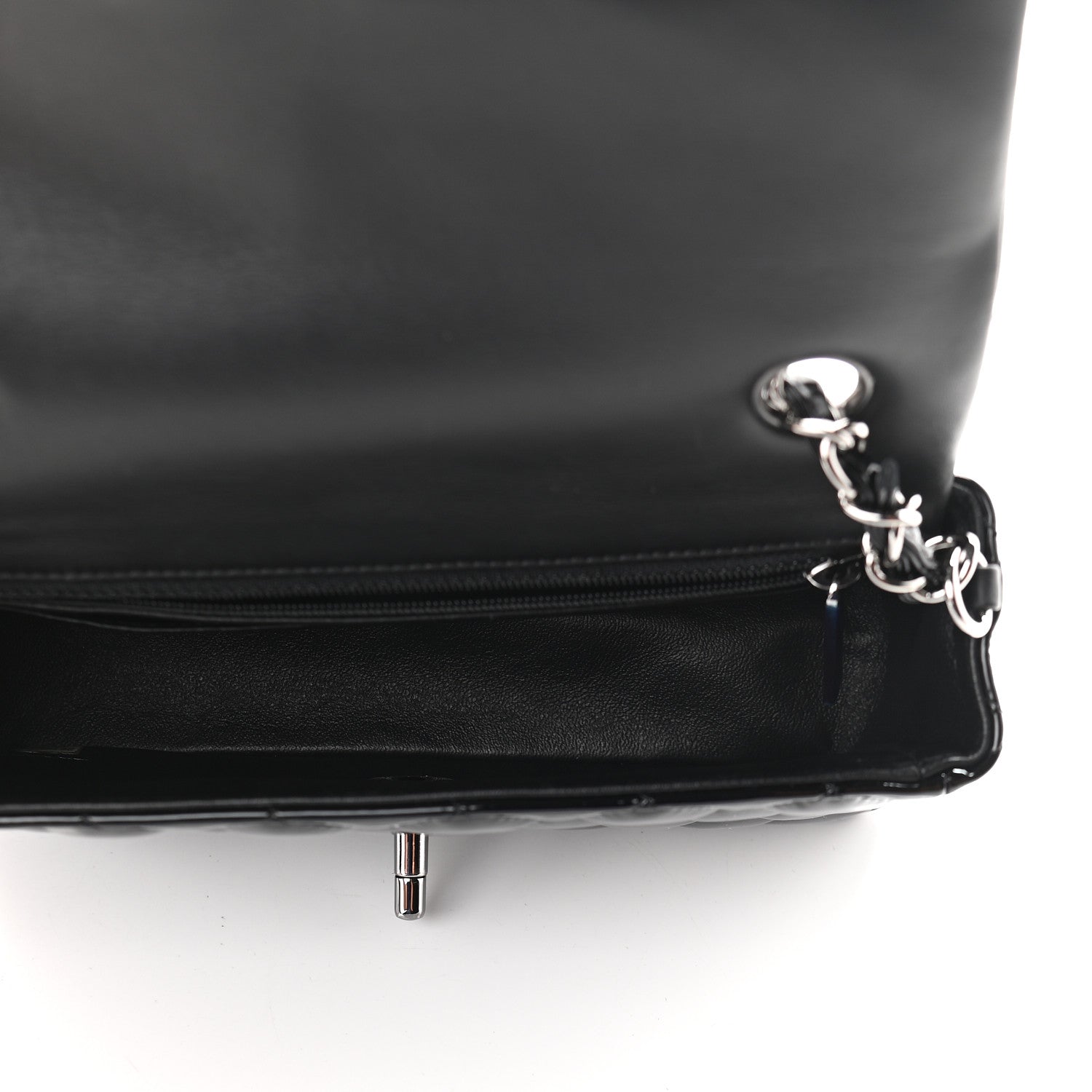 Chanel Patent Calfskin Quilted Mini Rectangular Flap Black 4 of 8