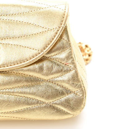 Chanel Metallic Lambskin Quilted Mini Flap Gold 10 of 10