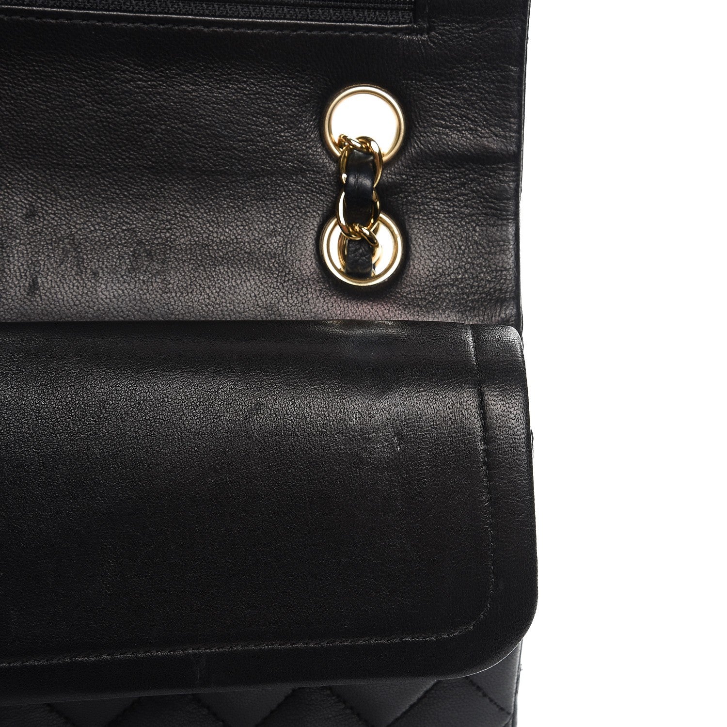 Chanel Lambskin Quilted Medium Double Flap Black 9 of 15
