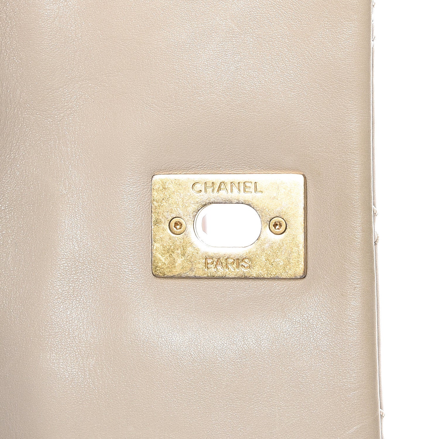 Chanel Calfskin Quilted Retro Chain Flap Beige 7 of 10