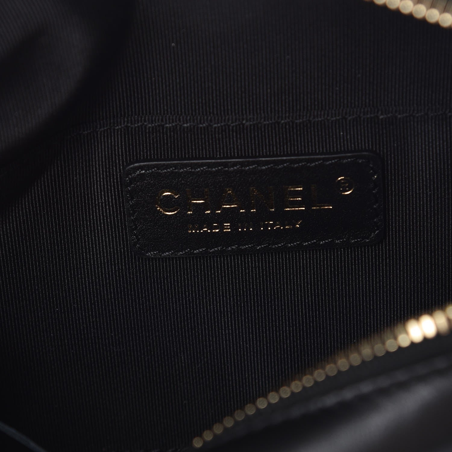 Chanel Lambskin Quilted Waist Bag Fanny Pack Black 7 of 9