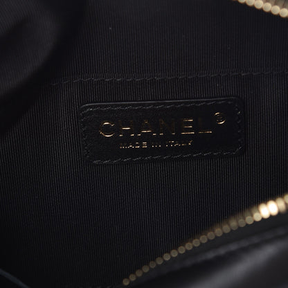 Chanel Lambskin Quilted Waist Bag Fanny Pack Black 7 of 9