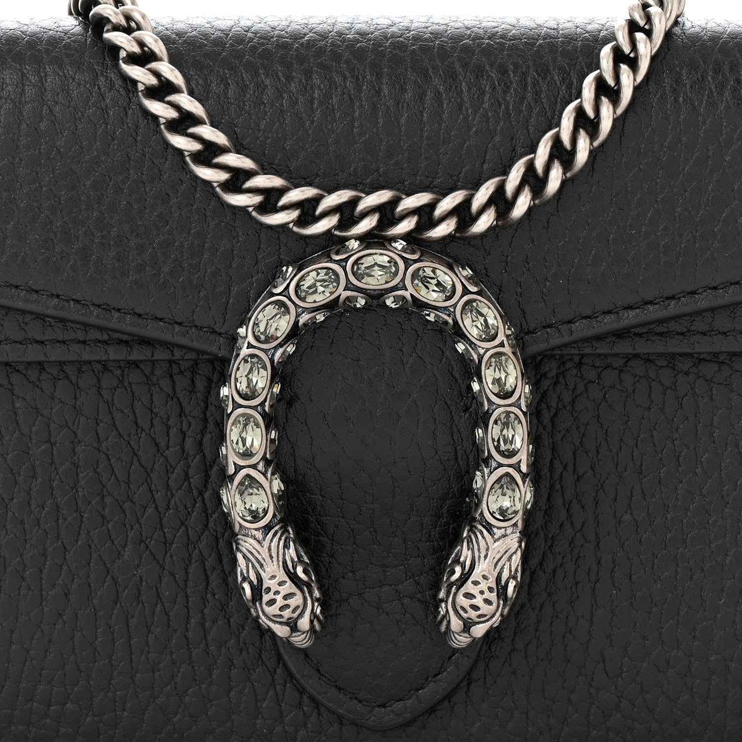 Gucci Calfskin Super Mini Dionysus Shoulder Bag Black 7 of 9