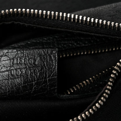 Gucci Monogram Medium Horsebit Chain Hobo Black 7 of 10