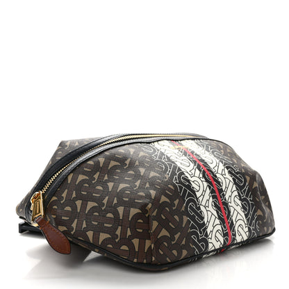 Burberry E-Canvas Monogram Stripe Medium Sonny Bum Bag Bridle Brown 4 of 8