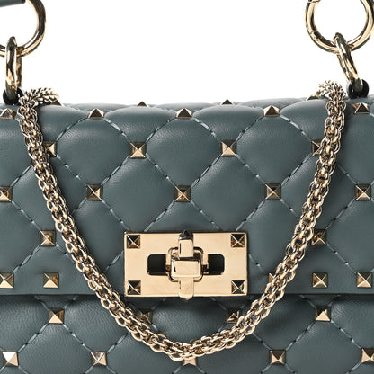 Valentino Garavani Nappa Small Rockstud Spike Shoulder Bag Sarcelle 7 of 9