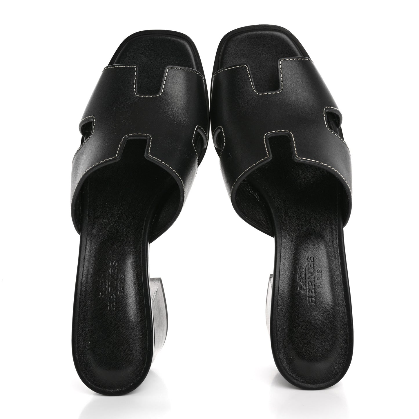 Calfskin Helia Sandals 36 Black