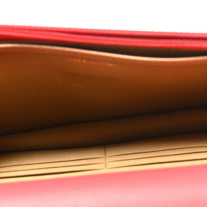 Chanel Lambskin Quilted CC Pearl Crush Wallet On Chain WOC  Red 5 of 12