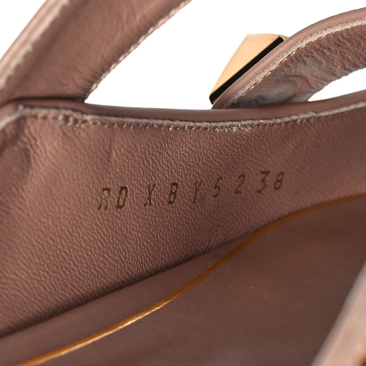 Valentino Garavani Calfskin Roman Stud Ankle Strap Flat Mules 38 Rose Cannelle 8 of 9