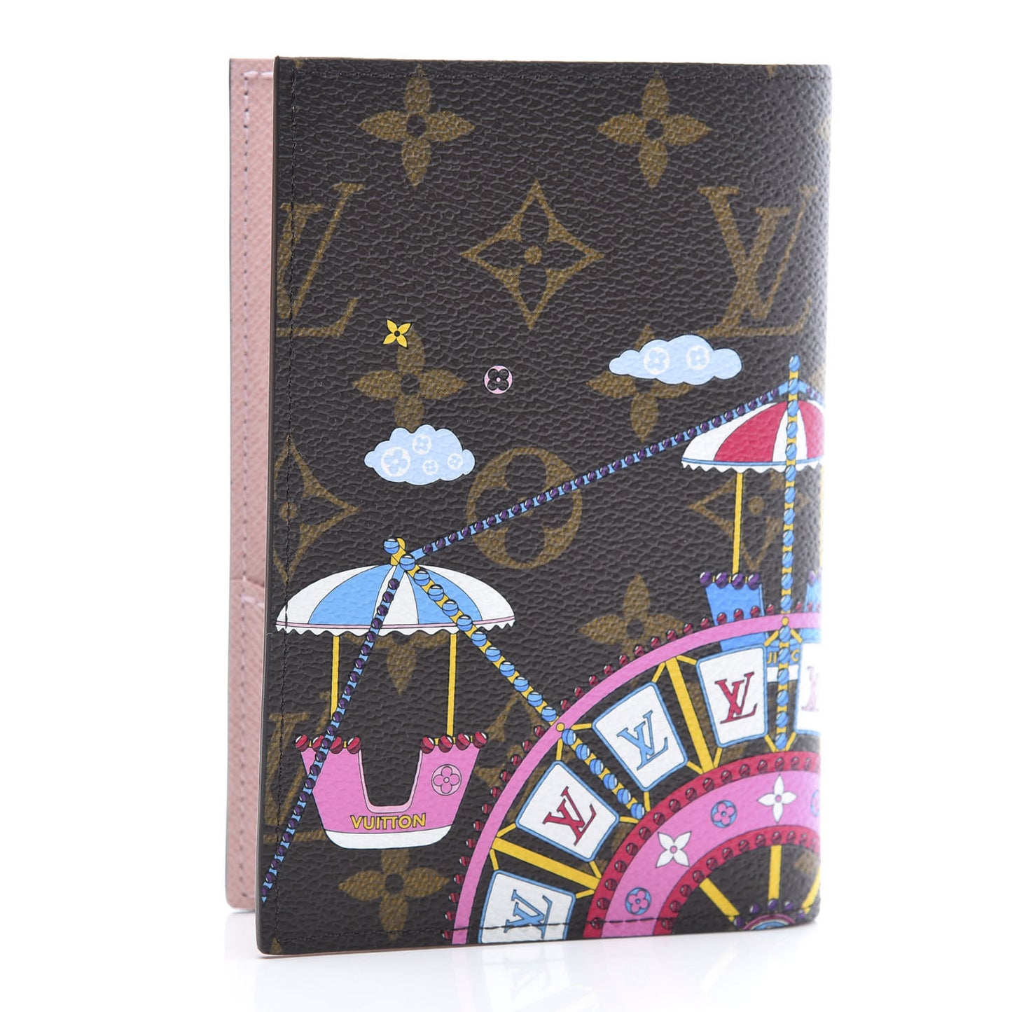 Monogram 2020 Christmas Animation Big Wheel Passport Cover Rose Ballerine
