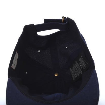 Gucci Cotton Moth Embroidered Baseball Hat 57 Navy 6 of 8