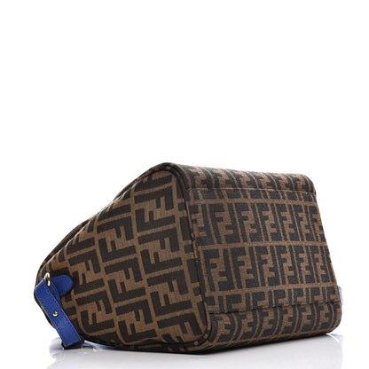 Fendi Zucca Vitello Elite Small Boston Tobacco Blue Neon 5 of 10